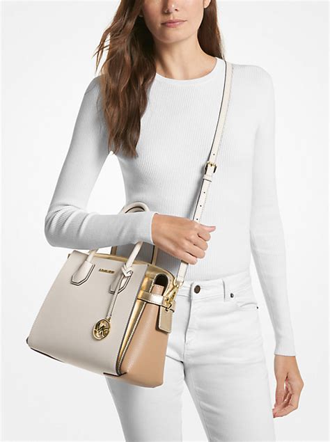 michael kors mercer belted satchel black|michael kors emilia medium satchel.